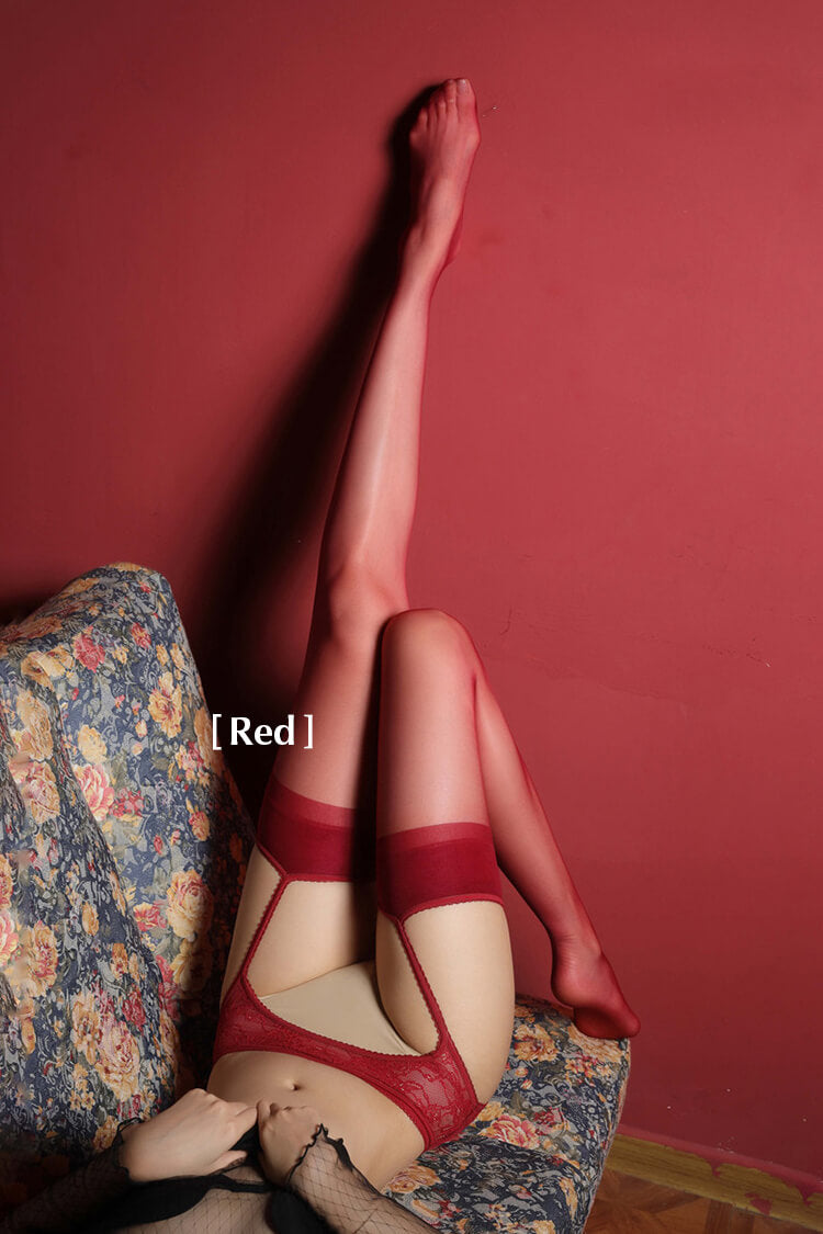 Retro Lace Hollow Suspender Stockings - Ling lingerie