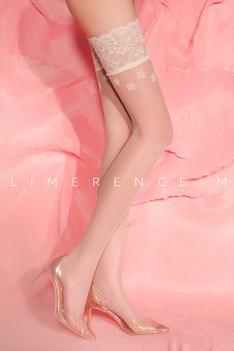 Limerence M [Sakura] Sakura Embroidery Sexy Stockings - Ling lingerie