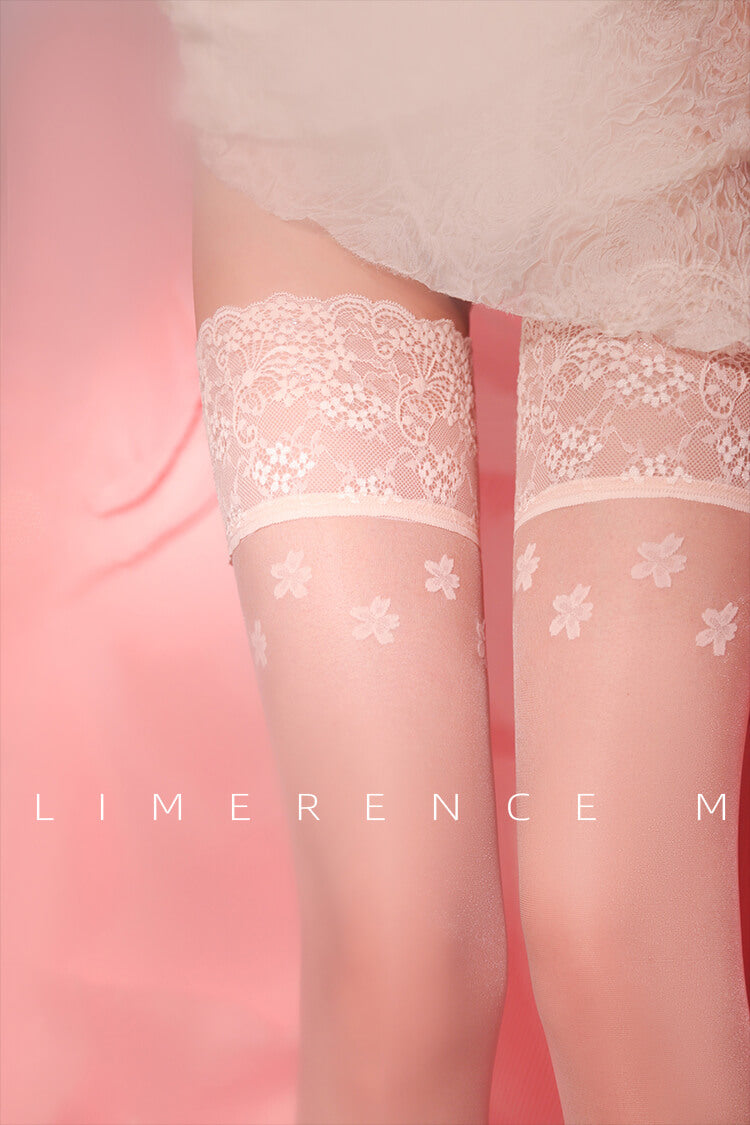 Limerence M [Sakura] Sakura Embroidery Sexy Stockings - Ling lingerie