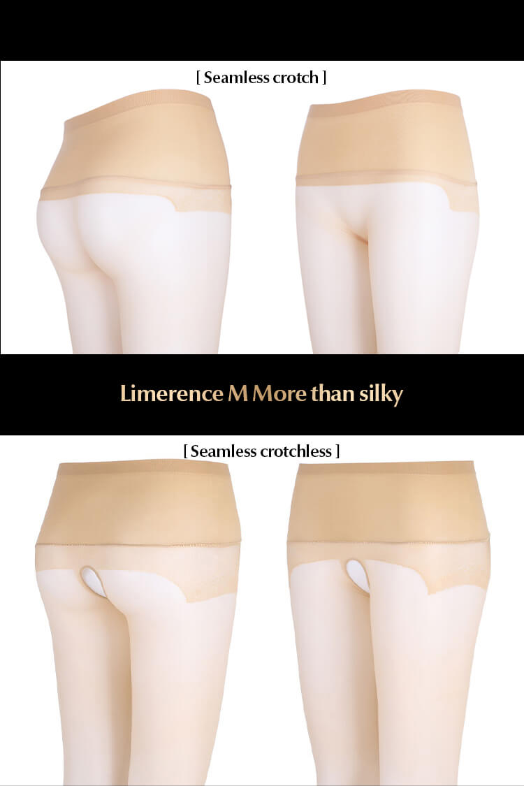 Limerence M [Tenderness] Velvet Seamless Crotchless Pantyhose - Ling lingerie