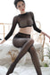 Long sleeve top crotchless body stockings set - Ling lingerie