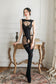 Mock suspender stockings backless crotchless bodystocking - Ling lingerie