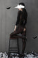 Pure Color Long Sleeves Deep V Stretchy Crotchless Bodystocking