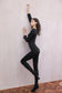 600g round neck warm fleece thicken high elasticity bodystocking support large size - Ling lingerie