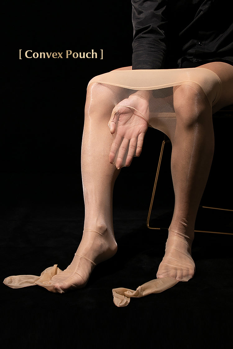 Silky Ultra-Thin Shiny Seamless Traceless Man Pantyhose Support Plus-Size