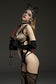 Teddy Style Suspender Fishnet Bodystocking with Thong Back - Ling lingerie